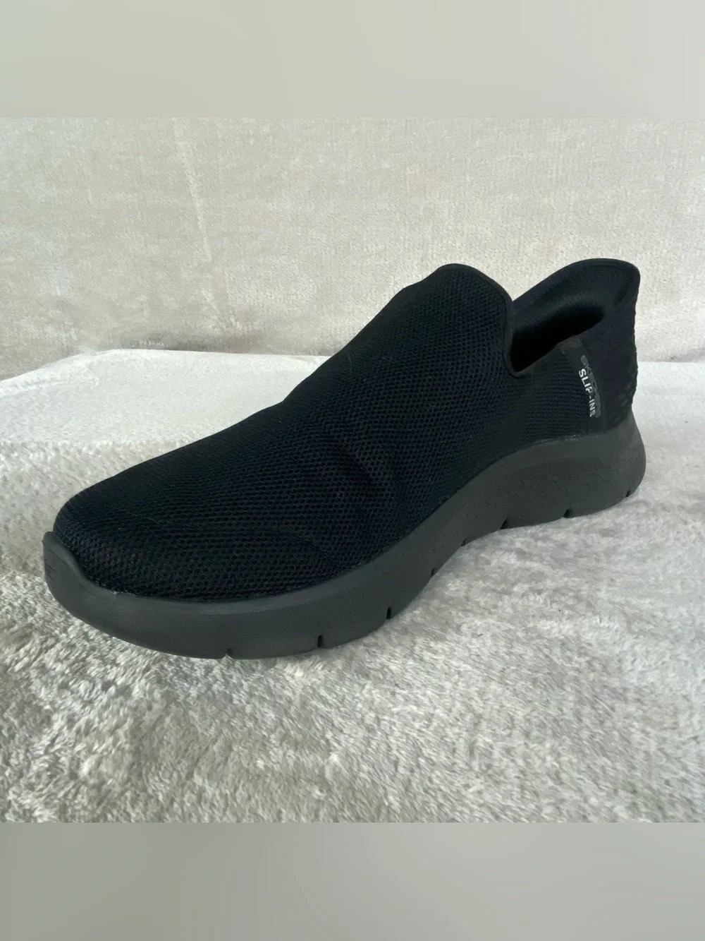 Skechers GoWak Flex No Hands Slip-Ins Loafer Mens Size‎ 12 Black Knit Sneakers